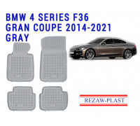 REZAW PLAST Durable Car Mats for BMW 4 Series F36 Gran Coupe 2014-2021 Water Resistant