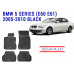 REZAW PLAST Top-Quality Floor Mats for BMW 5 Series E60 E61 2005-2010 Custom Fit Black 