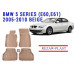 REZAW PLAST Car Liners for BMW 5 Series E60 E61 2005-2010 All Weather Beige