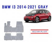 REZAW PLAST All-Weather Rubber Mats for BMW I3 2014-2021 Durable Gray