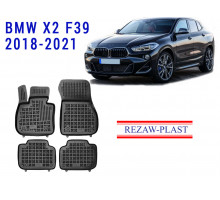 REZAW PLAST Custom Fit Car Mats for BMW X2 F39 2018-2021 Odorless Black 