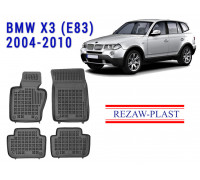 REZAW PLAST Protective Floor Mats for BMW X3 (E83) 2004-2010 All Season Black