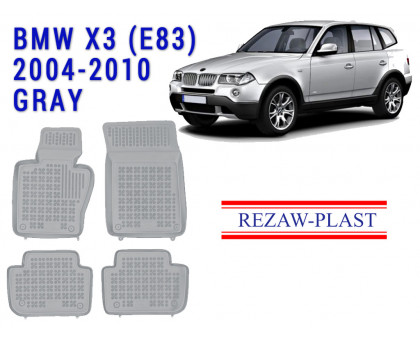 REZAW PLAST SUV Liners Set for BMW X3 E83 2004-2010 Waterproof Gray