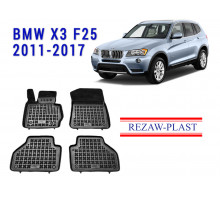 REZAW PLAST Trusted Floor Liners for BMW X3 F25 2011-2017 All Weather Custom Fit