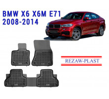 REZAW PLAST Custom Fit Auto Mats for BMW X6 X6M E71 2008-2014 All Season Black