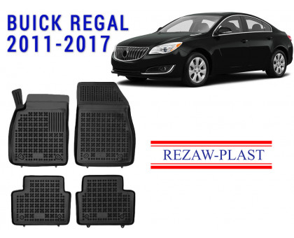 REZAW PLAST Protective Floor Liners for Buick Regal 2011-2017 Durable Black 