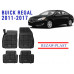 REZAW PLAST Protective Floor Liners for Buick Regal 2011-2017 Durable Black 