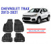 REZAW PLAST Rubber Floor Mats for Chevrolet Trax 2013-2021 All Weather Black