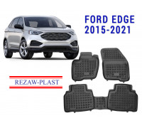 REZAW PLAST Floor Liners, Precise Fitment for Ford Edge 2015-2021 Durable Black