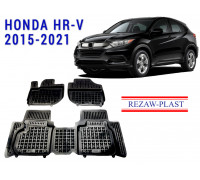 REZAW PLAST Custom Fit Floor Mats for Honda HR-V 2015-2021 Odorless Black 