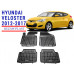 REZAW PLAST Floor Liners for Hyundai Veloster 2012-2017 Durable Black