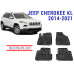 REZAW PLAST Floor Mats for Jeep Cherokee KL 2014-2021 Molded, Anti-Slip All-Weather