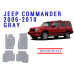 REZAW PLAST Rubber Floor Mats for Jeep Commander 2006-2010 Custom Fit Gray