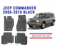 REZAW PLAST Floor Mats for Jeep Commander 2006-2010 Waterproof Black 