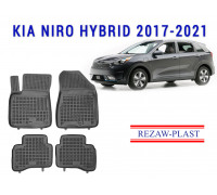 REZAW PLAST All-Weather Rubber Mats for Kia Niro Hybrid 2017-2021 Custom Fit Black