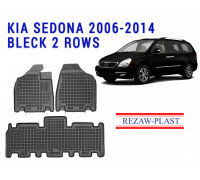 REZAW PLAST Floor Mats for Kia Sedona 2006-2014 Anti-Slip Black