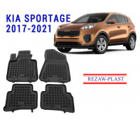 REZAW PLAST Premium Floor Liners for Kia Sportage 2017-2021 Molded Anti-Slip Durable