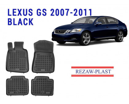 REZAW PLAST Rubber Mats for Lexus GS 2007-2011 Durable Black