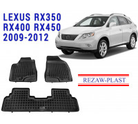 REZAW PLAST Rubber Liners for Lexus RX350 RX400 RX450 2009-2012 Waterproof Black