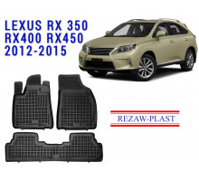 REZAW PLAST Custom-Fit Rubber Mats for Lexus RX350 RX400 RX450 2012-2015 Durable Black