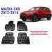 REZAW PLAST Floor Car Mats Precision Fit for Mazda CX-5 2012-2016 Odorless Black
