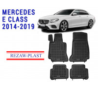 Rezaw-Plast Rubber Floor Mats Set for Mercedes E CLASS 2014-2019 Black