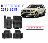 REZAW PLAST Rubber Floor Mats for Mercedes GLE 2015-2018 Waterproof Black