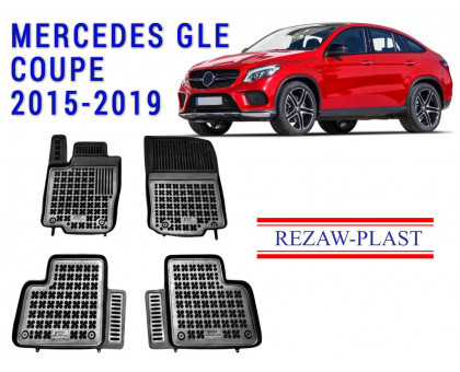 REZAW PLAST Floor Liners for Mercedes GLE Coupe 2015-2019 All Weather Black