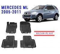 REZAW PLAST Perfect Fit Floor Mats for Mercedes ML 2005-2011 All-Weather Rubber Odor