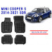 REZAW PLAST All-Weather Rubber Mats for Mini Cooper S 2014-2021 Durable Black 