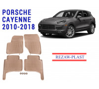 REZAW PLAST All-Weather Rubber Mats for Porsche Cayenne 2010-2018 Molded Car Liners