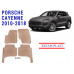 REZAW PLAST All-Weather Rubber Mats for Porsche Cayenne 2010-2018 Custom Fit Beige
