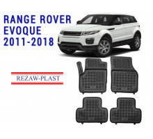 Rezaw-Plast Rubber Floor Mats Set for Range Rover Evoque 2011-2018 Black