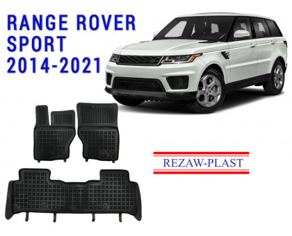 REZAW PLAST Floor Mats for Range Rover Sport 2014-2021 Molded, Anti-Slip All-Weather