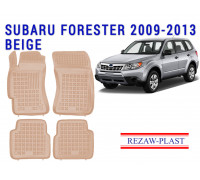 REZAW PLAST All-Weather Mats for Subaru Forester 2009-2013 Anti-Slip Beige