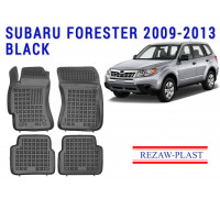 Rezaw-Plast Rubber Floor Mats Set for Subaru Forester 2009-2013 Black