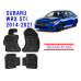 Rezaw-Plast Rubber Floor Mats Set for Subaru WRX STI 2014-2021 Black