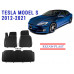 REZAW PLAST Car Liners - Exact Fit for Tesla Model S 2012-2021 Custom Fit Black