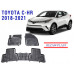 REZAW PLAST Floor Liners for Toyota C-HR 2018-2021 Durable Black