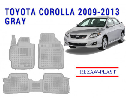 REZAW PLAST Car Liners for Toyota Corolla 2009-2013 Custom Fit Gray