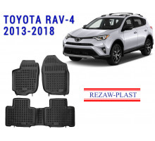 REZAW PLAST Rubber Floor Mats for Toyota RAV-4 2013-2018 All Weather Molded