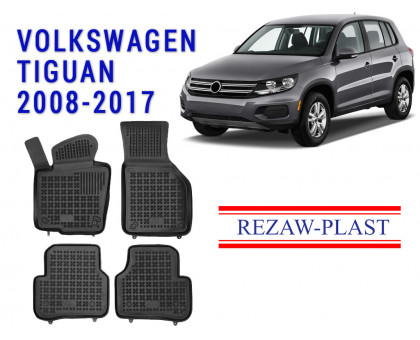 REZAW PLAST Floor Liners for Volkswagen Tiguan 2008-2017 All Weather Custom Fit