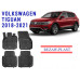 REZAW PLAST Premium Rubber Floor Mats for Volkswagen Tiguan 2018-2021 Easy to Clean