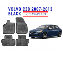 REZAW PLAST Rubber Mats for Volvo C30 2007-2013 All Weather Black