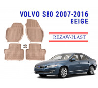 REZAW PLAST Rubber Mats for Volvo S80 Sedan 2007-2016 Floor Protection Easy Cleaning