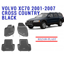 REZAW PLAST Rubber Mats for Volvo XC70 2001-2007 Odorless Black