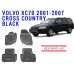 REZAW PLAST Rubber Mats for Volvo XC70 2001-2007 Odorless Black