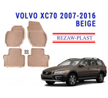 REZAW PLAST Custom Fit Floor Mats for Volvo XC70 2007-2016 Waterproof Beige