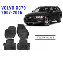 REZAW PLAST Premium Floor Liners for Volvo XC70 2007-2016 All Season Black