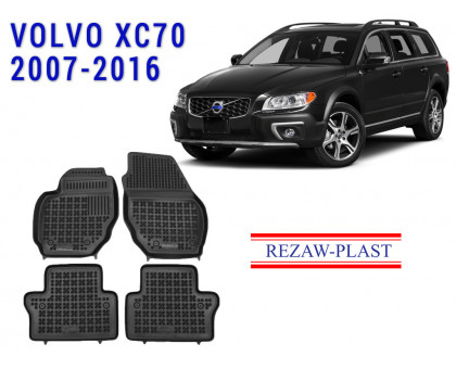 REZAW PLAST Premium Floor Liners for Volvo XC70 2007-2016 All Season Black